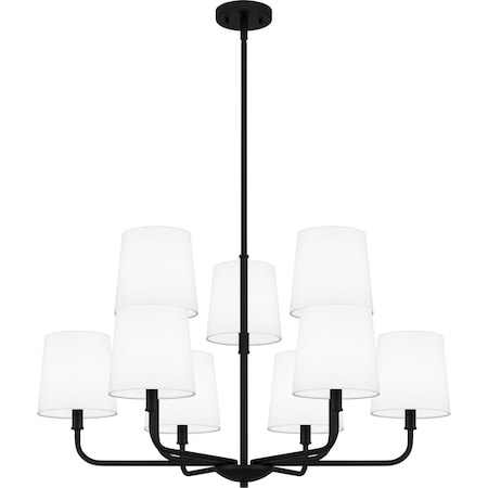 Quoizel Gallagher Chandelier 9 Lights Matte Black GGR5032MBK